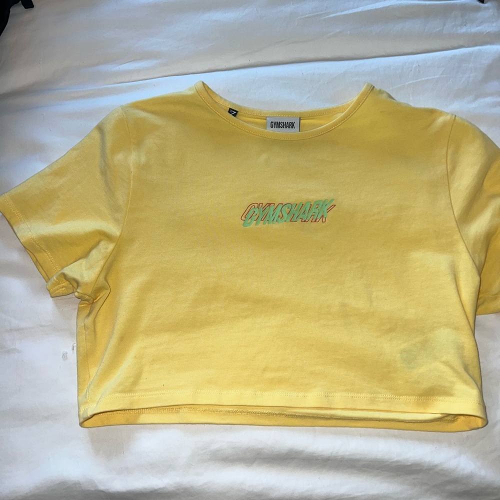 Gymshark yellow crop top